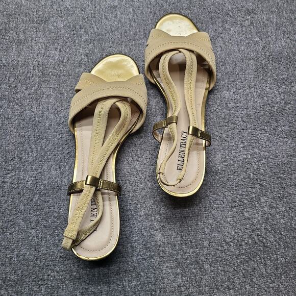 Ellen Tracy Shoes Womens Size 10M Wedge Sandals ET-JETT Strappy Slingback - Picture 6 of 9